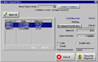 AR Payables Screen