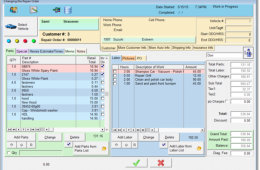 Repair Order Entry Screen