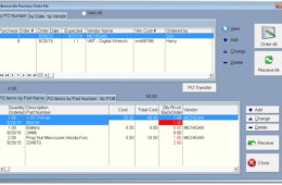 Purchase Order in our repair order shop software
