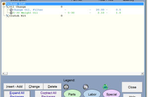 Packages in our repair order shop software