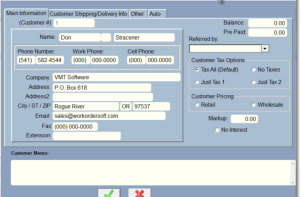 Inventory in the repair order software